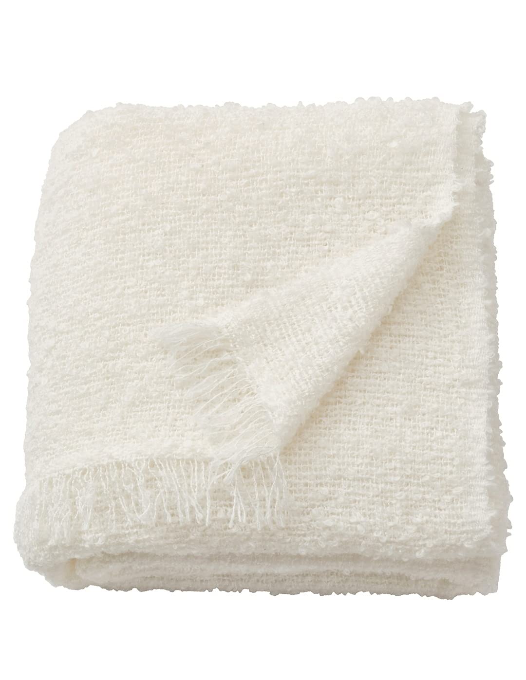 Ikea EVALI Retail World Online Microfiber Throw (OffWhite, 130x170 cm, Standard)