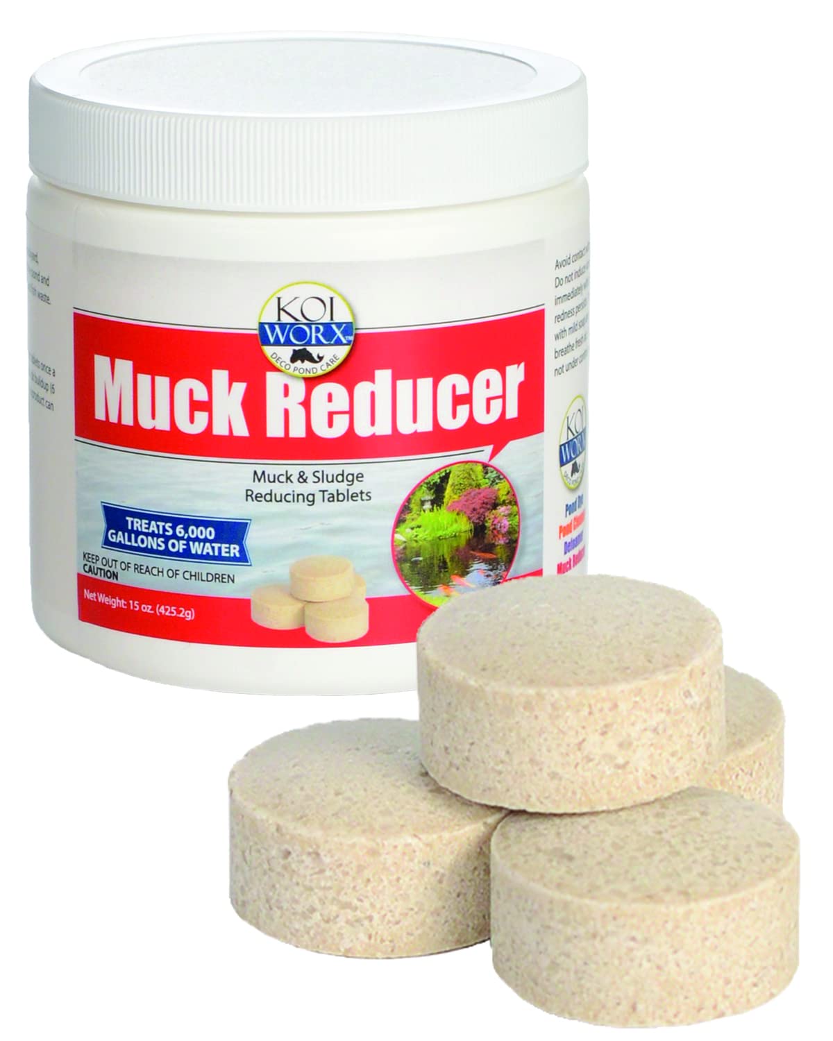 Koiworx Muck Reducer, 145 Tablets Treats Up To 6,000 Gallons Of Water, Beneficial Bacteria Reduces Muck, Sludge And Organic Buil