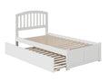 AFI Richmond Twin XL Size Platform Bed with Footboard & Twin XL Trundle in White