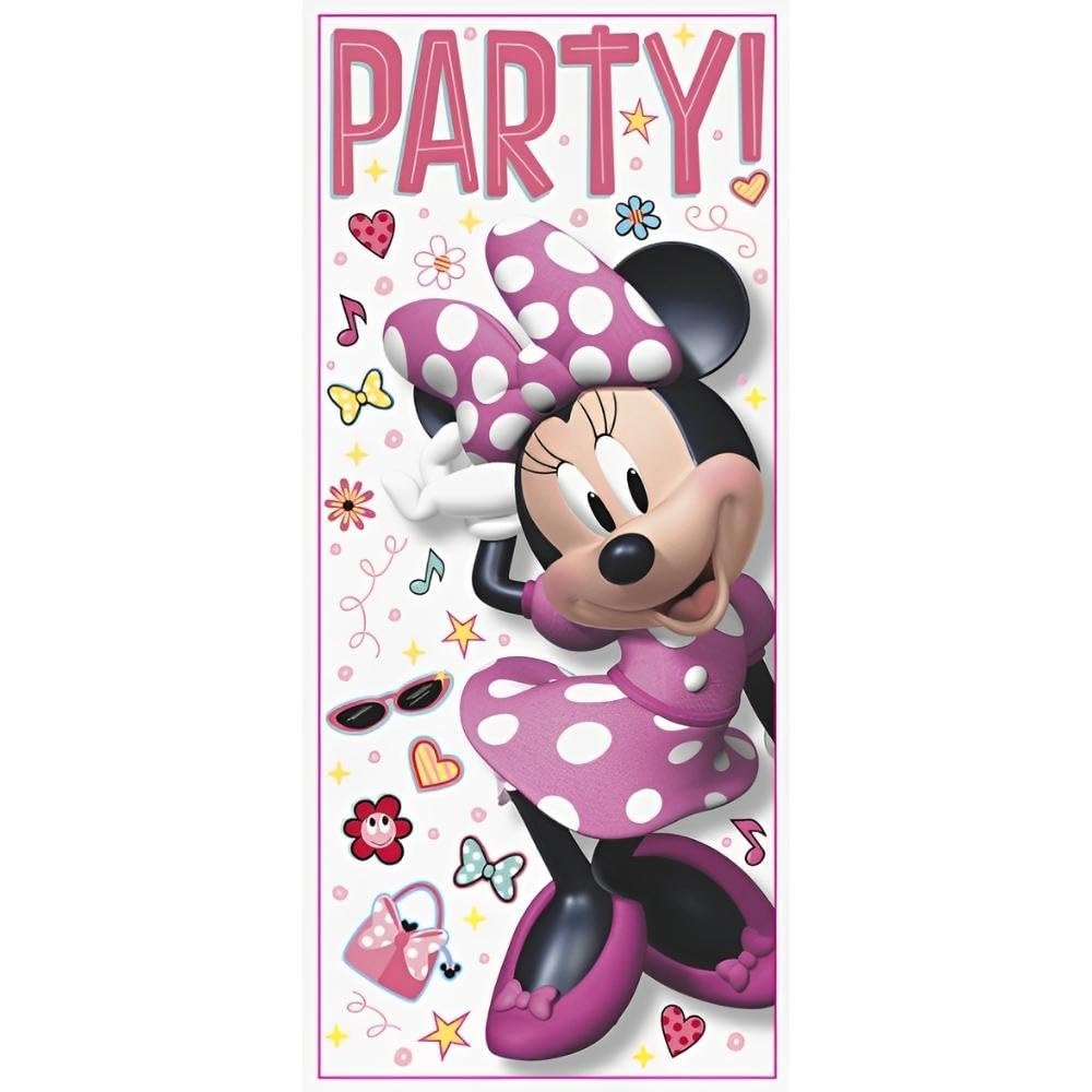 AMSCAN Unique 79251 Disney Iconic Minnie Mouse Door Party Poster, 27 X 60 1ct, Multicolor,Bedroom