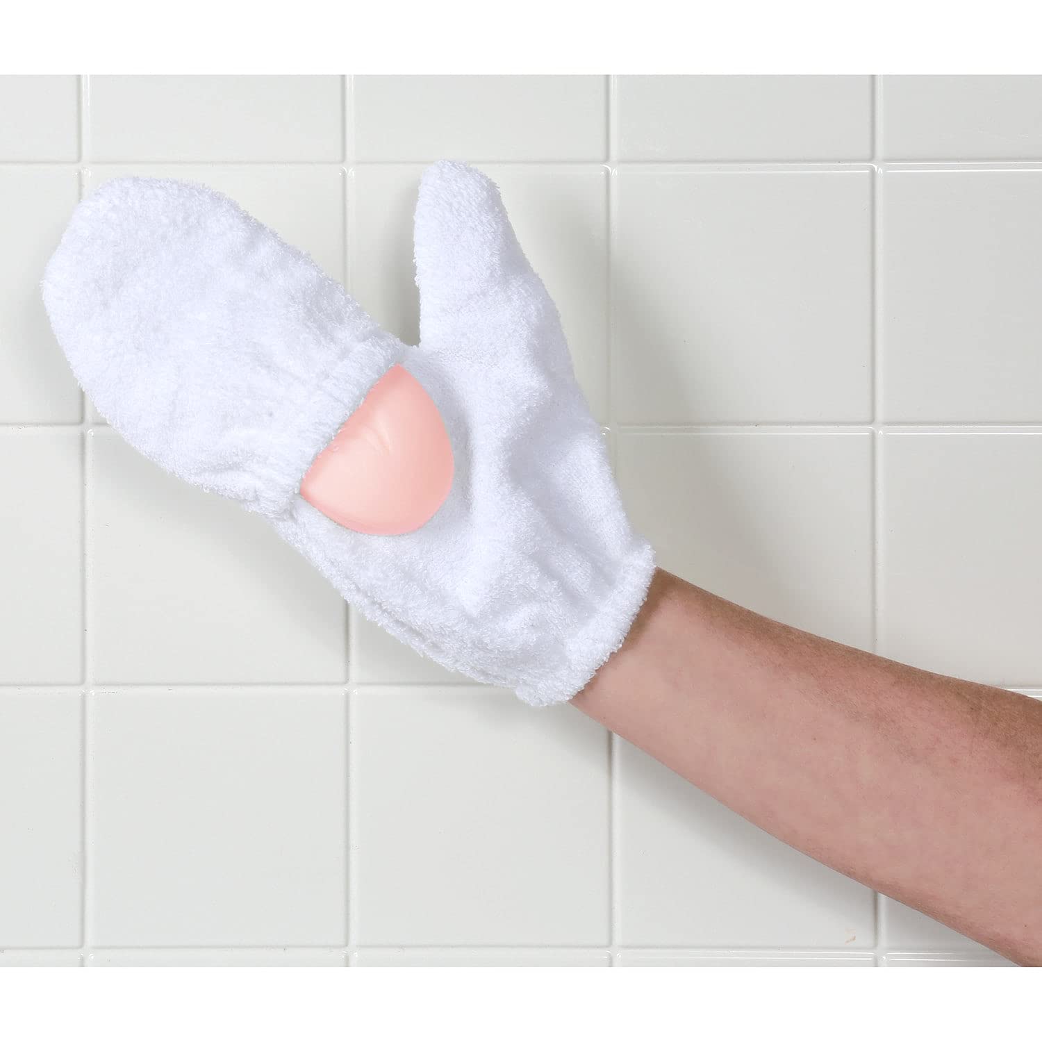 Sp Ableware Maddawash Soap Mitt, White Terry Cloth - Medium (741320002)