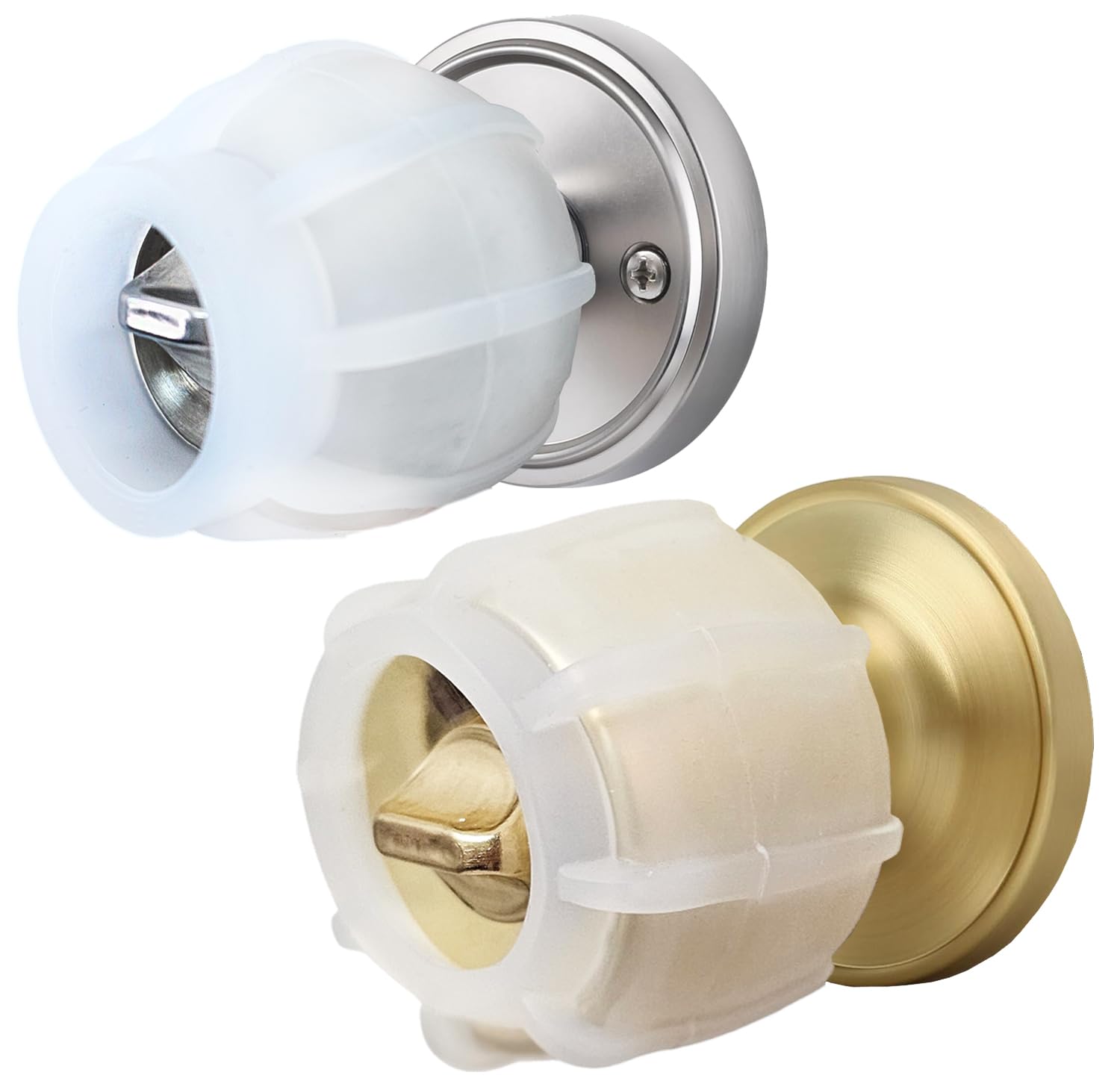 Enjoy Cover |Door Handle Grip Doorstop Knob Stopper Cover, Set Of 2 Silicone Door Knob Grips Universal Size Protects Walls From