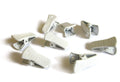 Silk Rose Metal Bulldog Clips For Id Badge Holders Lanyards Jewelry - Mini Alligator Grip Style