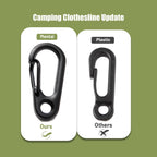 Portable Travel Clothesline Cord, Caudblor Adjustable 33Ft Camping Clothes Line, Laundry Drying Rope For Hotel Trip, Cruise, Out