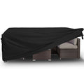 Easy-Going Rectangle Patio Furniture Cover Waterproof Outdoor Dining Table And Chair Cover Anti-Uv Outside Sectional Sofa Set Covers (126' L X 63' W X 28' H, Black)