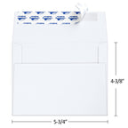 ValBox A2 White Self-Seal Invitation Envelopes 4.375x5.75" - Pack of 200