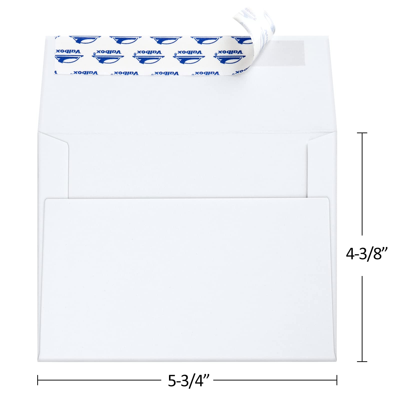 ValBox A2 White Self-Seal Invitation Envelopes 4.375x5.75" - Pack of 200
