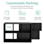 Best Choice Products 6-Cube Storage Organizer, 13.5In Shelf Opening, Bookcase, Display Shelf, Customizable W/ 3 Removable Back Panels – Light Oak