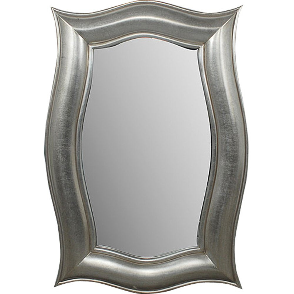 Timeless Reflections By Afd Home 11018214 Bulluga Mirror, Silver Leaf Finish