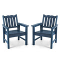 Stoog All-Weather Patio Chairs Set Of 2, Heavy Duty Outdoor Chairs With 400 Lbs Weight Capacity, Garden Chair For Backyard, Deck, Lawn & Porch, Blue