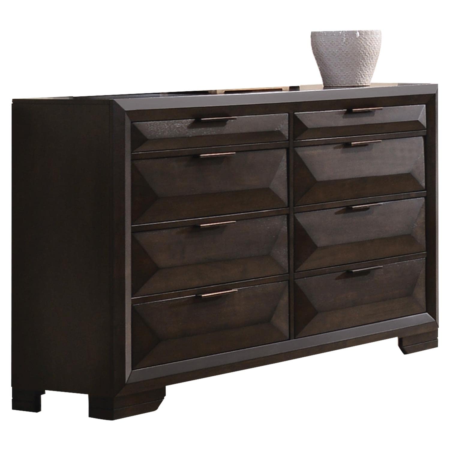 Acme Merveille Wood and Metal Bedroom Dresser in Espresso
