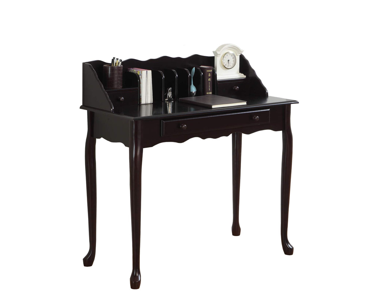 HomeRoots MDF,Solid Wood Desk - 36' L/Dark Cherry Traditional