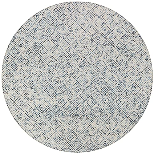 Zoe Zz1 Blue Bohemian Rug Round 4' X 4'