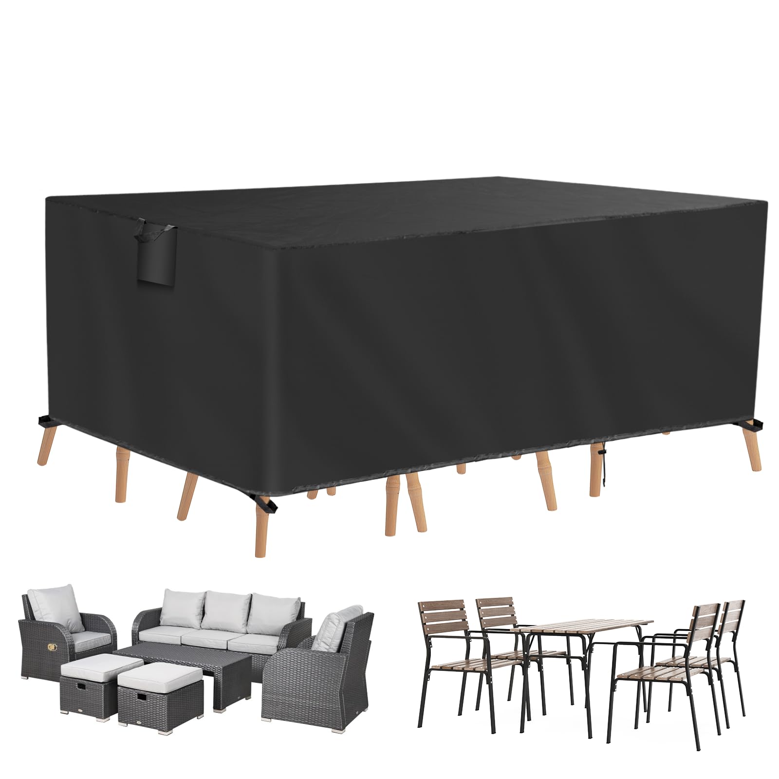 Tuoking Outdoor Furniture Covers Heavy-Duty 420D Waterproof Cover, All-Weather Patio Furniture Protector For Sofa, Chairs & Tabl