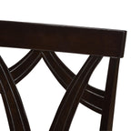 Baxton Studio Sylvia Contemporary Fabric Dining Chair, Grey and Dark Brown, 2/Set (142-2PC-8028-HT)