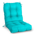 Eagle Peak Tufted Outdoor/Indoor Seat/Back Chair Cushions, Set Of 1, 42' X 21', Blue