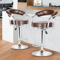 Da Urban Classic Pack Of 2 Height Adjustable And Revolving Bar Stool/Kitchen Chair (Brown)