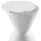 Modway Haste Contemporary Modern Hourglass Accent Stool In White