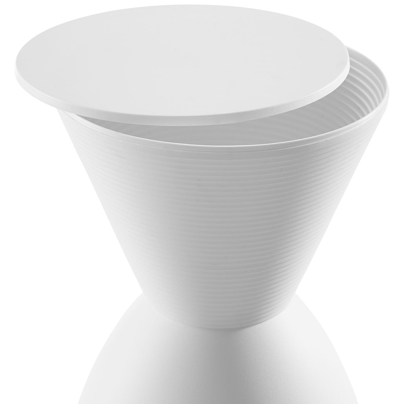 Modway Haste Contemporary Modern Hourglass Accent Stool In White