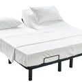 Kingnex Striped Split Top King Sheets Sets For Adjustable Bed With Strap Soft Double Brushed 1800 Microfiber 4 Pcs Set Include 1