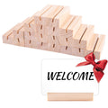 WXJ13 20PCS Wood Place Card Holders Wood Table Number Stands Wood Name Card Holders for Tables Table Sign Stand Picture Holder A