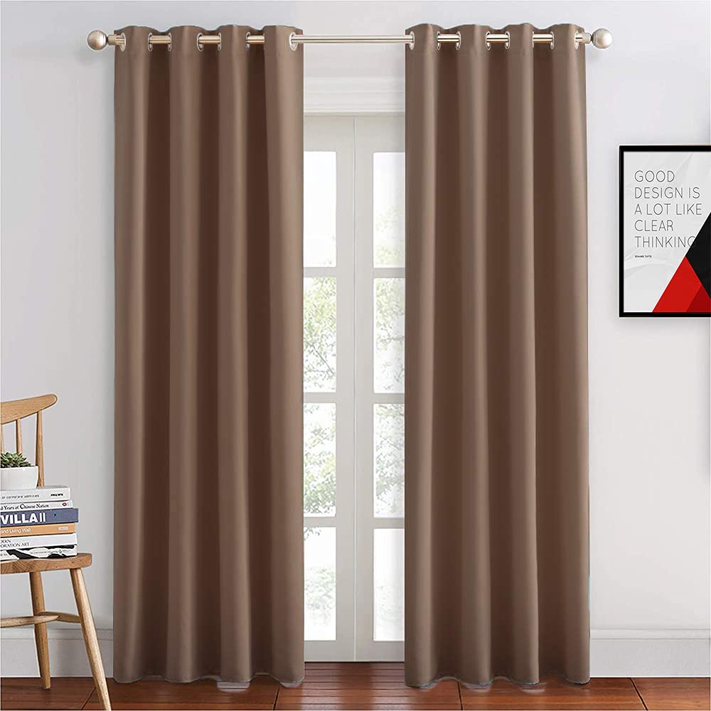 LE HAVRE 100% Blackout Curtains for BedroomThermal Insulated Room Darkening Curtains for Living Room, Pack of 1 Piece (52 x 60