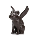 Brasstar Cast Iron Sitting Flying Pig Statue Paperweight Garden Home Office Desk Decor Collection Animal Figurine Tqgjpt179