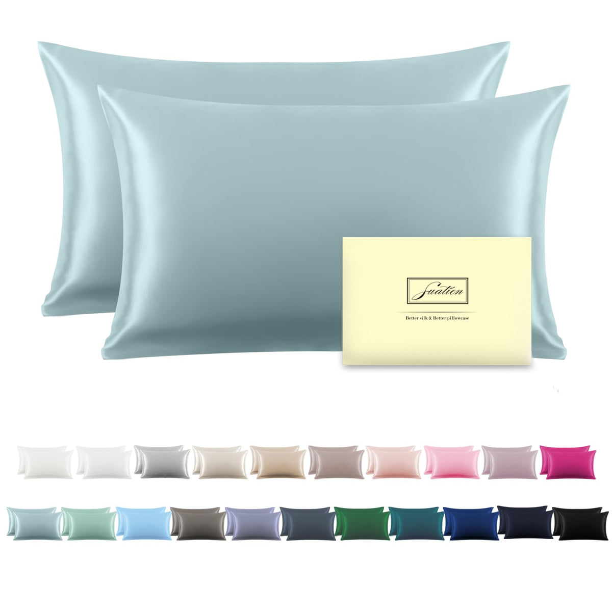 Silk Pillowcase For Hair And Skin, Soft, Breathable And Sliky Pillow Case, Both Sides Natural Mulberry Silk Pillowcases With Hid