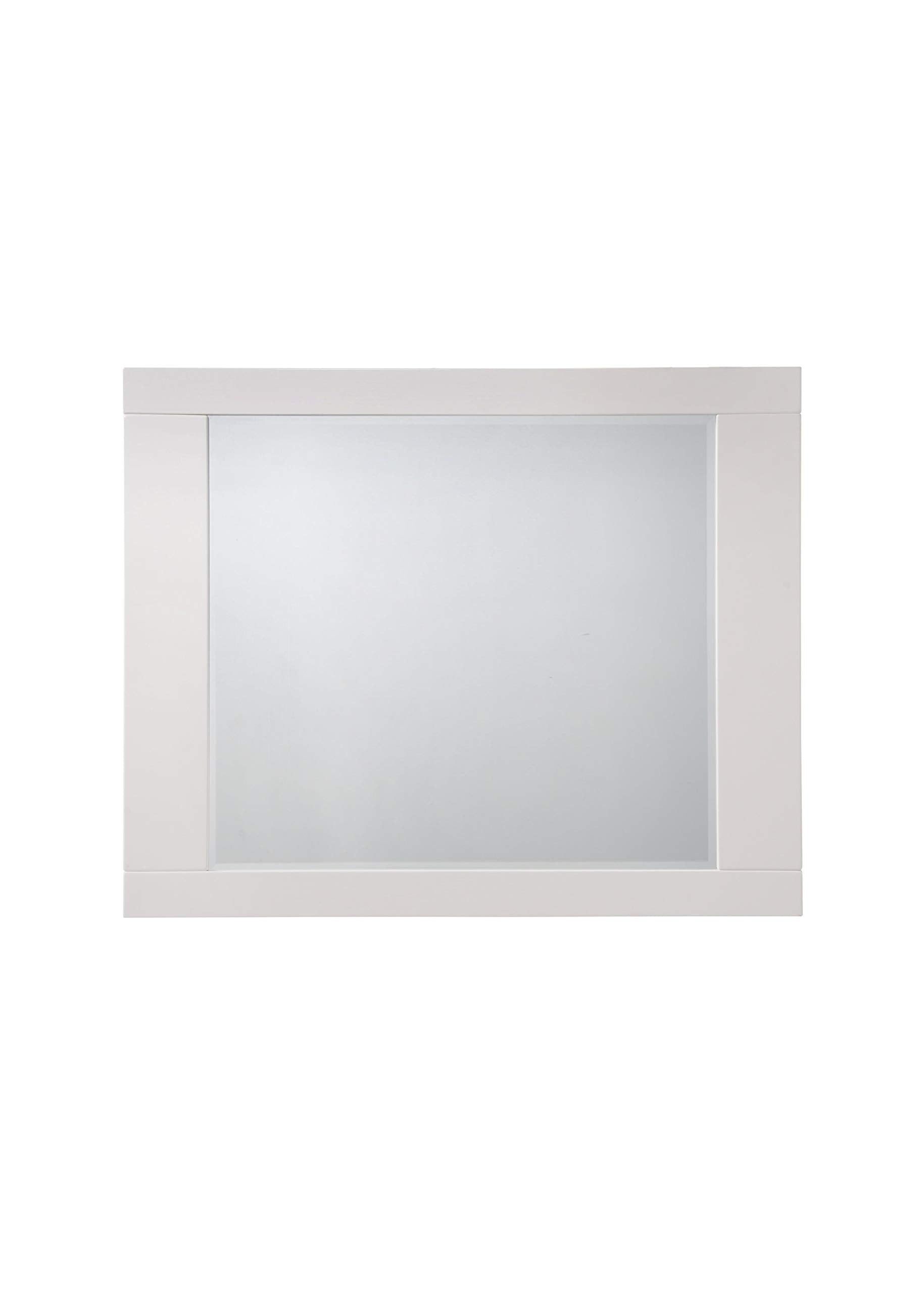 Acme Naima Ii Wooden Rectangular Mirror In White