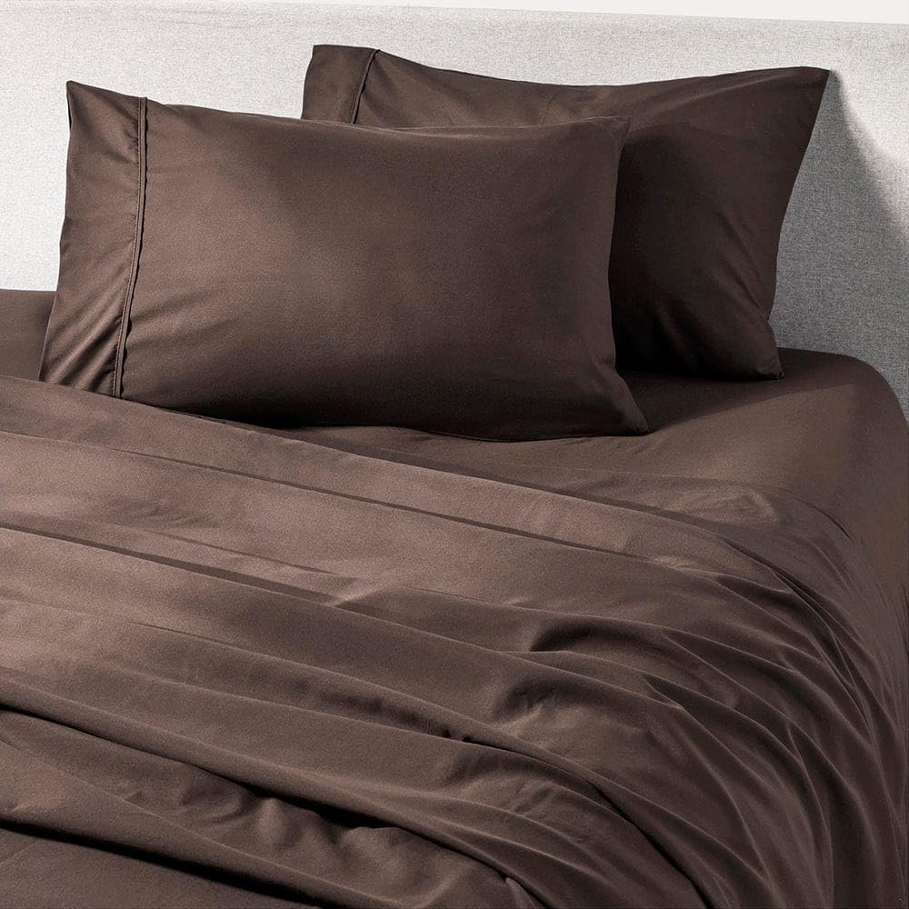 Peachskinsheets Chocolate Sheet Set - 1500Tc Level Of Softness - Extra Soft Cooling Sheets For Hot Sleepers And Night Sweats - T