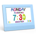 Kids Digital Alarm Clock Colorful, 7 Large LED Time Display Childrens Sleep Trainer, Eye-Caring Digital Clock for Girls Boys Be