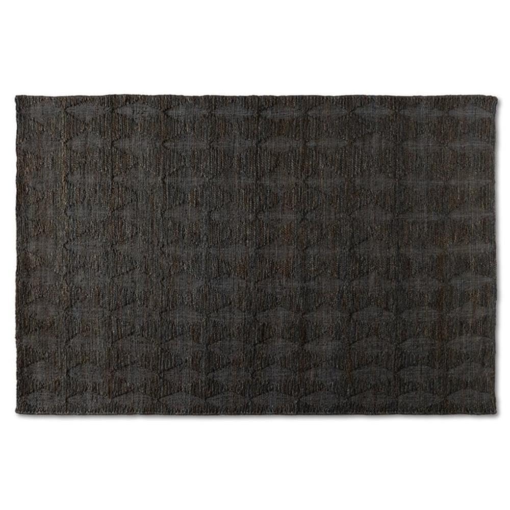 Baxton Studio Burma Modern And Contemporary Dark Grey Handknotted Hemp Area Rug