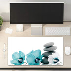 Qiyi Desk Pad, Non-Slip Pu Leather Desk Blotter Protector, Kids Floral Print Waterproof Computer Desk Mat, Thick Home & Office L