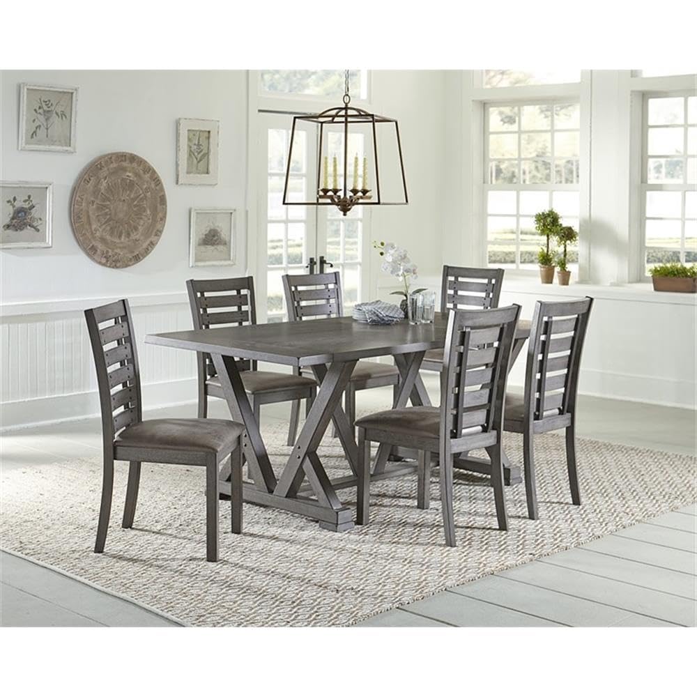 Progressive Furniture Fiji Rectangular Dining Table, 78&quot; W X 40&quot; D X 31&quot; H, Gray