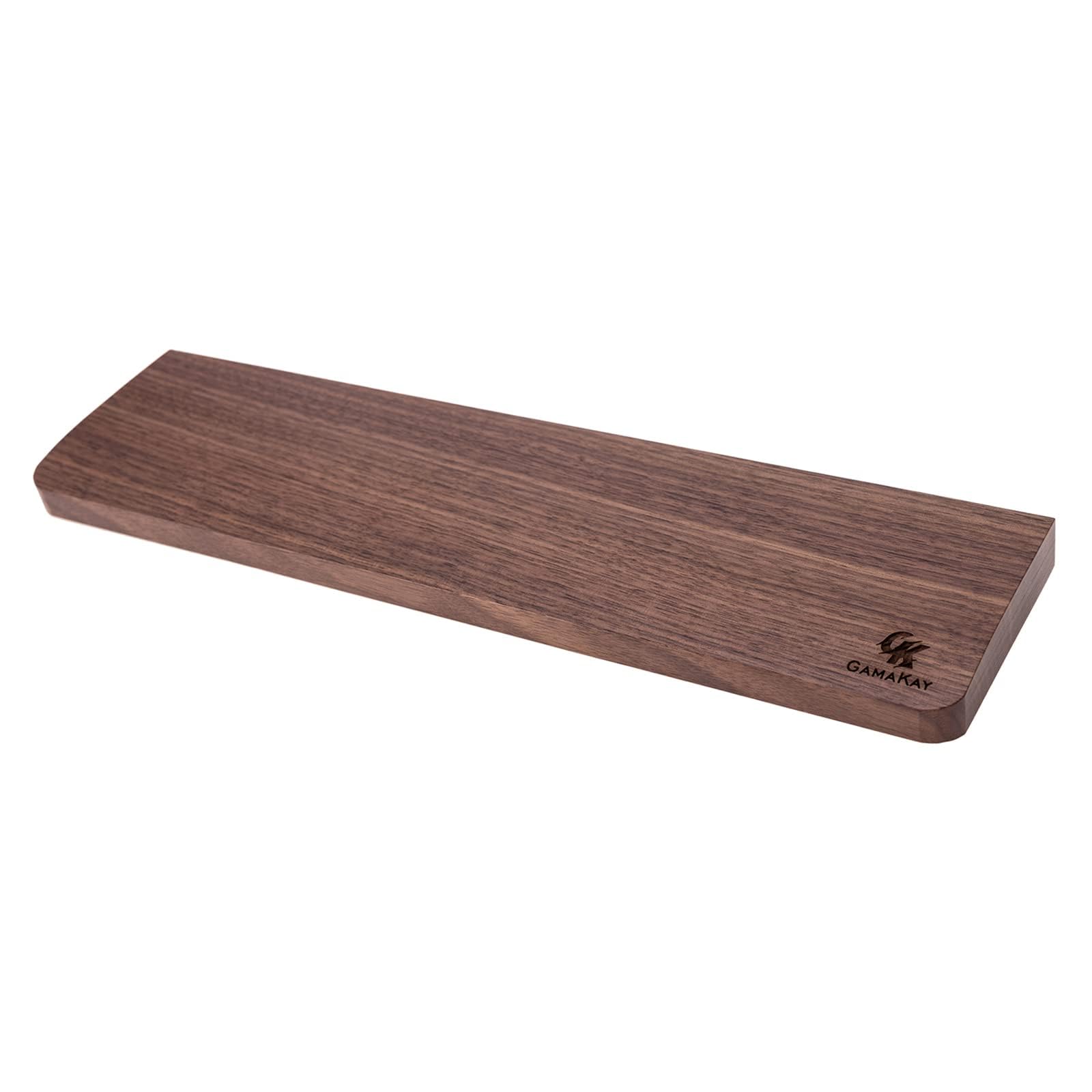 Gk Gamakay Wooden Wrist Rest Pad, 12.8' Compact Ergonomic Walnut Wood Hand Wrist Rest For 60% Keyboard & 75% Mechanical Keyboar