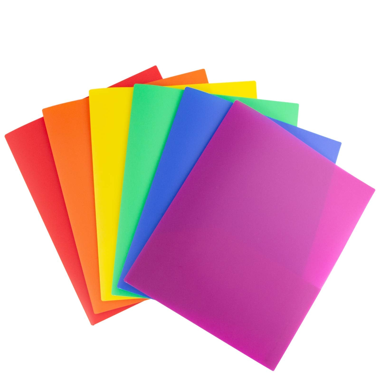 Dunwell Colored Plastic Folders With Pockets - (12 Pack, Assorted Colors), 2 Pocket Poly Folders For School & Office, Durable He