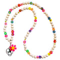 Teacher Lanyards For Id Badges And Keys, Cute Beaded Lanyards For Women For Id Holder, Boho Lanyard With Fancy Wooden Bead Desig