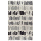 Alora Decor Rivera 5' X 8' Stripe Gray/Ivory/Charcoal Hand-Tufted Area Rug