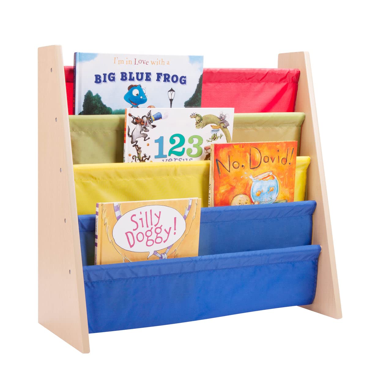 Honey-Can-Do SHF-05077 Itsy-Bitsy Book Rack, Primary Colors ...