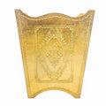 Italian Florentine Waste bin, Gold, Made in Italy (Design 4)