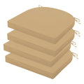 Homelysian Outdoor Chair Cushions Set Of 4, 17 X 16 Inch Patio Chair Cushions For Outdoor Furniture, Water Resistant Outdoor Pat