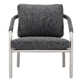 Pangea Home Chelsea Modern Style Aluminum Chair in Slate Gray