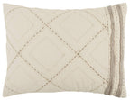 Rizzy Home | BQ4526 | Polyester Quilt | 90"x92" Brown/Neutral/ Geometric