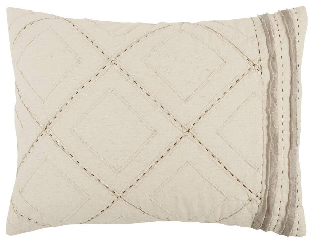 Rizzy Home | BQ4526 | Polyester Quilt | 106"x92" Brown/Neutral/ Geometric
