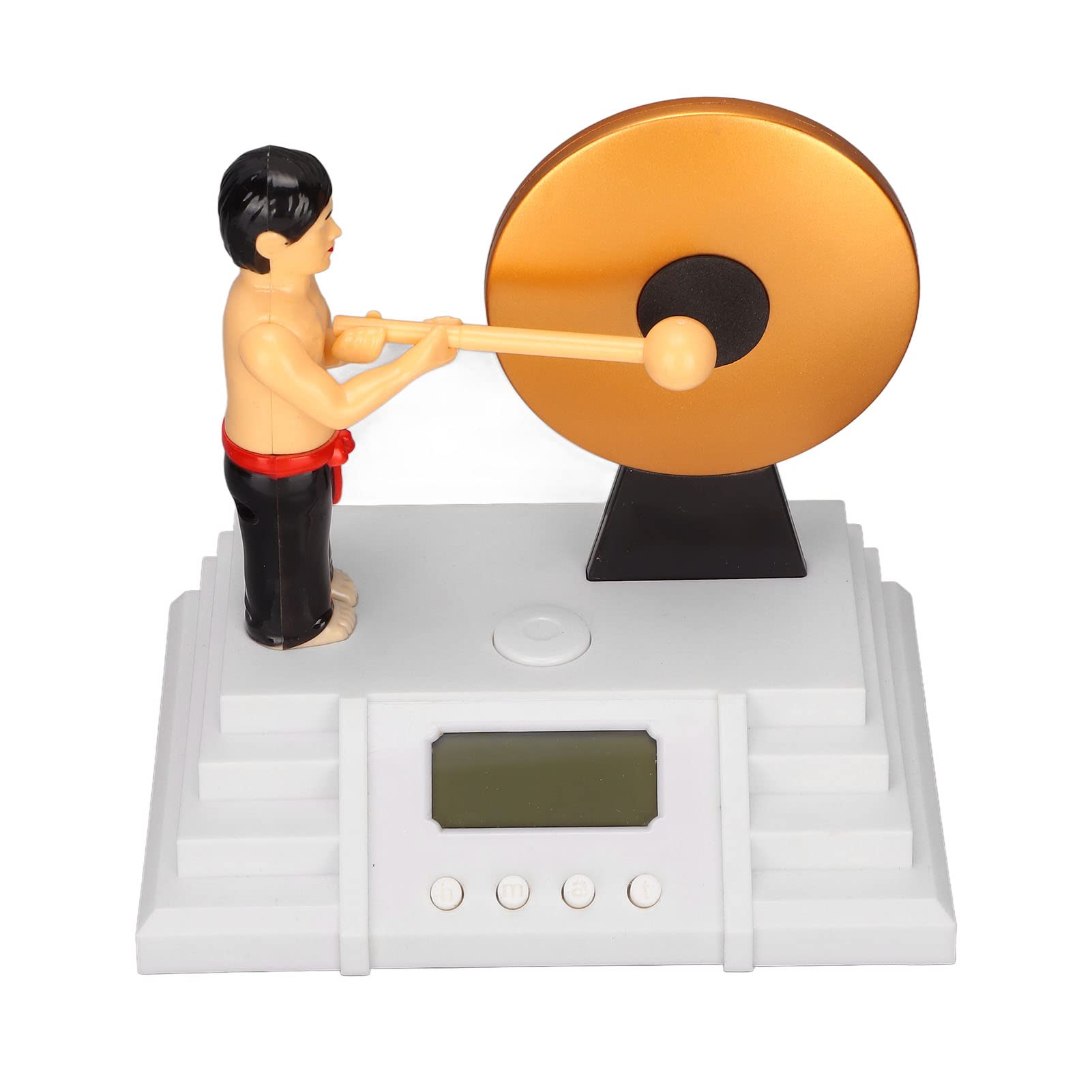 Small Digital Alarm Clock with Gong Stick,Creative Alarm Clock Good Gift,Supports Screen Backlight,Suitable for People with Heav
