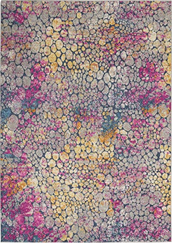 HomeRoots Yellow Multi 100% Polypropylene 5’ x 7’ Yellow and Pink Coral Reef Area Rug