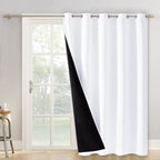 Nicetown Privacy Door Curtain, Closet Curtain For Bedroom, Faux Folding Accordion Doors, 100% Blackout Noise Reducing Room Divid