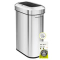 EKO Urban 24 Gallon/ 90 Liter Open Top Stainless Steel Slim Commercial Trash Can, Tall Kitchen Garbage Bin, Heavy-Duty Commercia