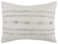 Rizzy Home | BQ4581 | Polyester Quilt | 106"x92" Brown/Neutral/Gray Stripe