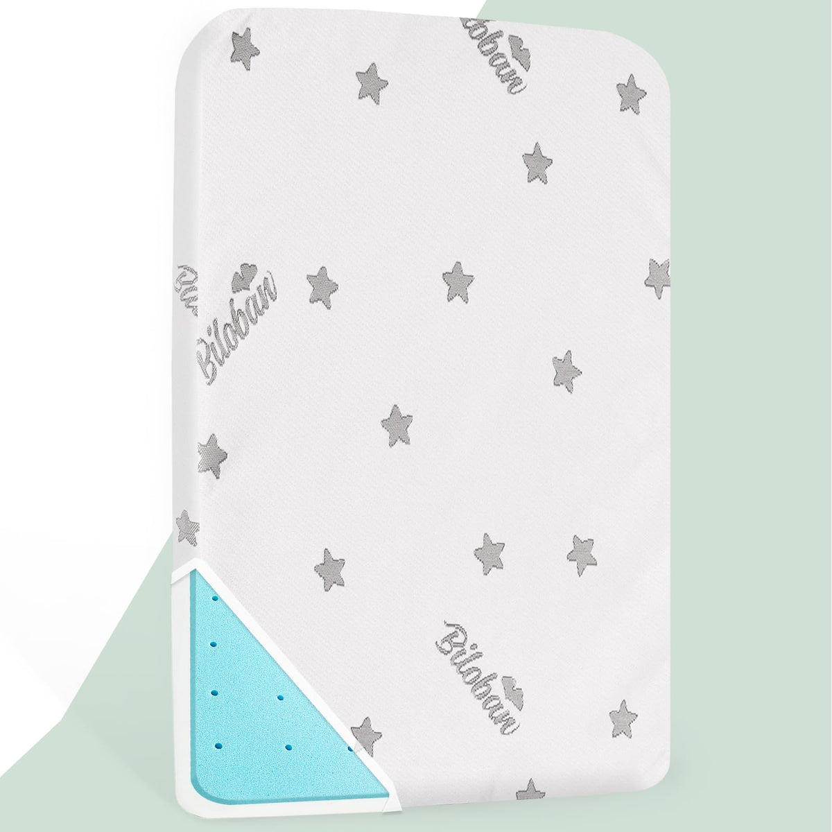 Biloban Crib Mattress Pad Topper Memory Foam 2-Inch Toddler Bed Mattress Fit Baby Crib Mattress With Removable Crib Mattress Top